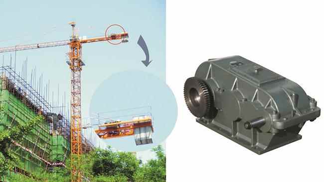 Tower crane hoisting mechanism reducer